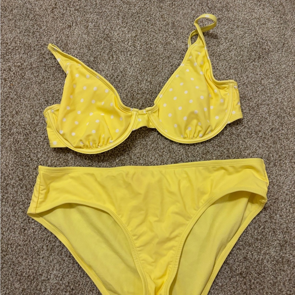 Bright Yellow Polka Dot Bikini